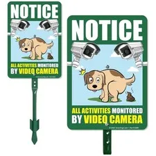 Multicolor Video Camera Yard Notice Sign