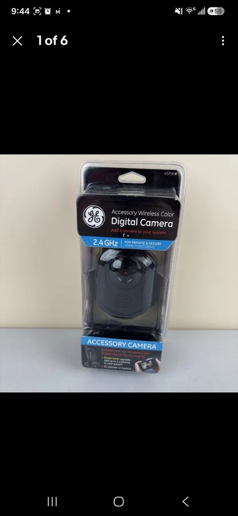SEALED GE Home Monitoring Security Accessory Wireless Color Digital Camera 45256