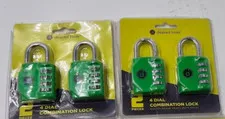 2 Packs of 2 Desired Tools 4 Dial Combination Multi-Purpose Heavy Duty Lock