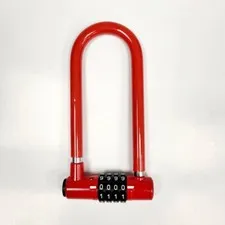AMEX combination bike lock/4 digits padlock re-settable anti-theft lock/red