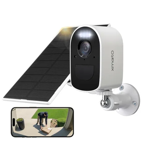4MP QHD WiFi6 Dual-Band Wireless Solar-Powered Indoor & Outdoor Home