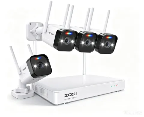 ZOSI 8CH 3MP NVR 2K Spotlight Security Wifi Camera System Color Night Vision
