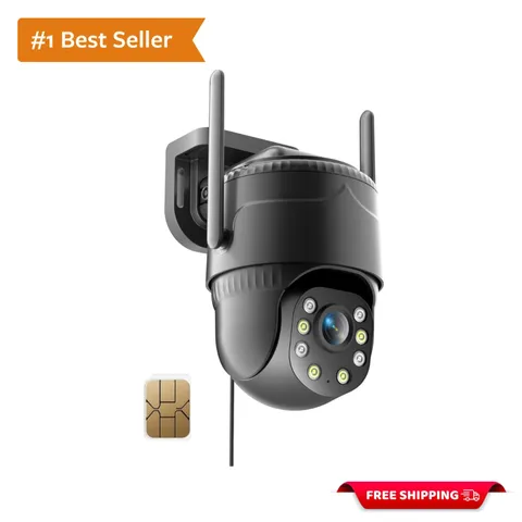 4G LTE Cellular Security Camera, No WiFi Security Cameras 24/7 Recording, Wir...