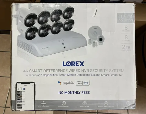 Lorex 4K Fusion 8-Camera Smart Security System 2TB NVR Color Night Face Detect