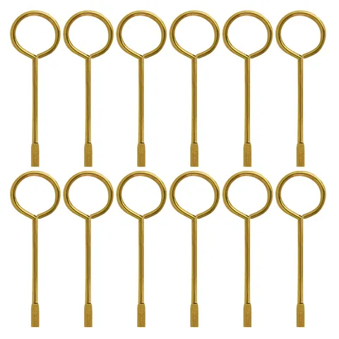 Interior Door Emergency Key for Bedroom Bathroom, Metal, Gold, 12 Pack