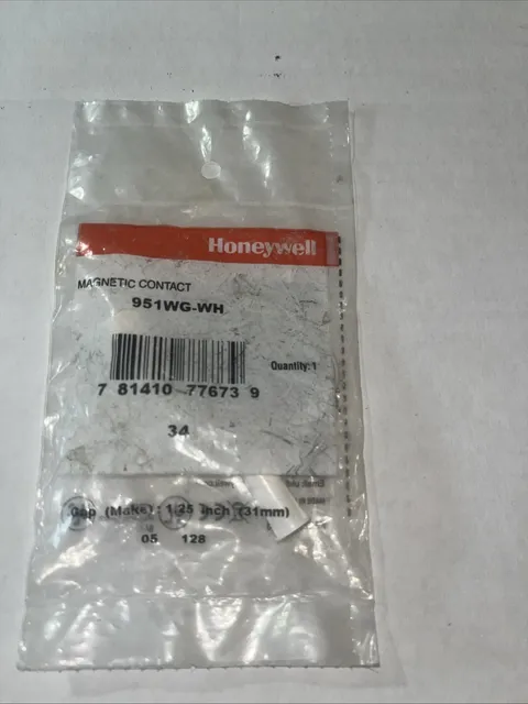 Brand New  Honeywell 951WG-WH 3/8" Stubby Recessed Magnetic Contact, White
