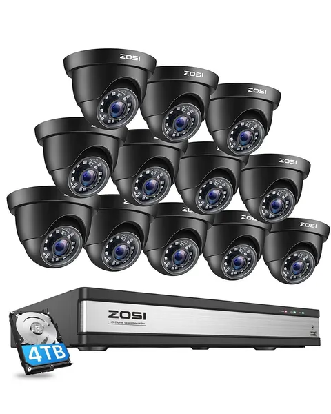 ZOSI 16CH 1080P HD CCTV DVR Surveillance Security Remote Access Camera System 2T