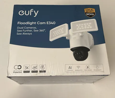 Eufy Security Floodlight 3K Camera E340 Wired - New Sealed