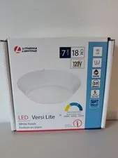 Lithonia Lighting Versi Lite LED Flush Mount 7 in Non-Wet Listed, White 