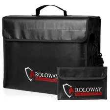 Large Fireproof Bag for Valuables, Water Resistant