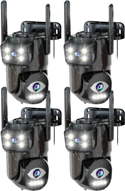 Dual Lens Wifi Security Camera Outdoor,5G/2.4G PTZ Outdoor Auto Tracking,Hom Sec