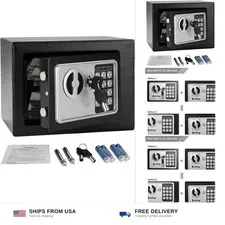 Steel Small Security Safe Fireproof Waterproof Safe with Keypad Lock and Keys...