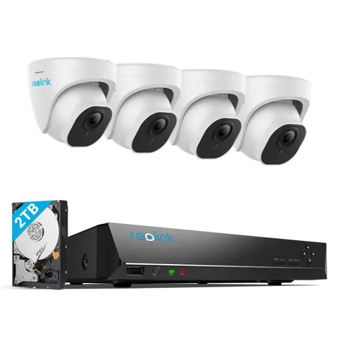 8MP 4K Outdoor Poe Security Camera System,6Pcs Person/Vehicle/Pet Detection Smar