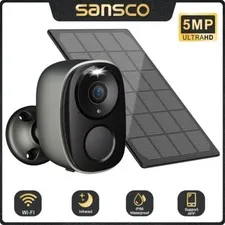 3MP Wifi Wireless Solar Security Camera Outdoor 2-Way Audio Color Night Vision