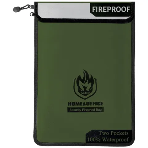 Waterproof Fireproof Bag with Zipper, Legal Document Safe