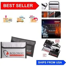 Portable Fireproof Cash & Valuables Bag - 5 x 8 Inches, Non-itchy Design