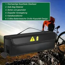 Non-Slip Fire Protection Bag for E-Bike Batteries - 8-Layer 49x15x15cm