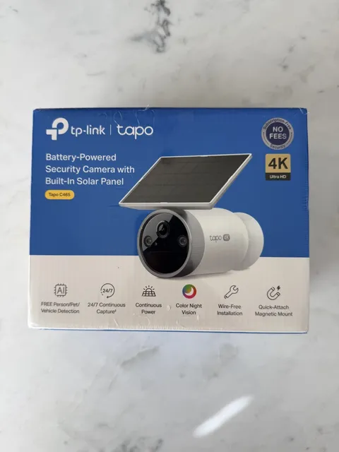 Tapo MagCam 4K Outdoor Wireless Security Camera – Battery Power w/ Solar Charge