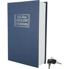 Dictionary Diversion Book Safe with Key Lock BIG BLUE 9 1/2" x 6 3/16" x 2 1/4"