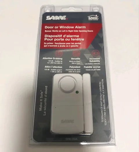 Sabre Home Series Door or Window Alarm 120 dB Security Sensor CHS-DWA 