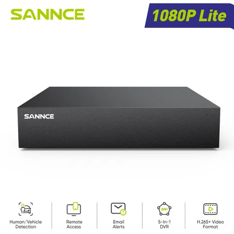 SANNCE 8CH 5IN1 1080P Video Recorder DVR for CCTV Security Camera AI Detection