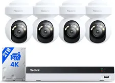 Reolink 4K Security Camera System with PT Auto-Tracking, 355°Pan 50°Tilt, 4K Poe
