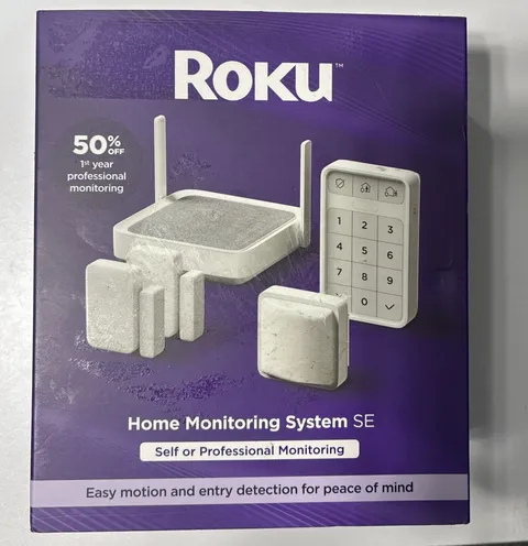 New Roku Home Monitoring System SE Self or Professional Monitoring Motion Entry