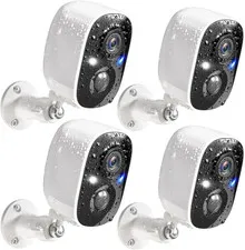 4 Pack Cameras System, Security Cameras Wireless Outdoor, 2K Video | Motion Dete