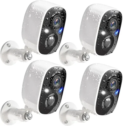 4 Pack Cameras System, Security Cameras Wireless Outdoor, 2K Video | Motion Dete