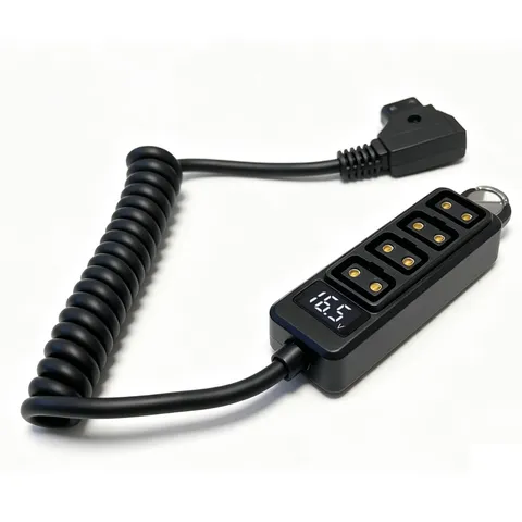 DTap Splitter Cable 4 Ports LED Display 1/4 Screw Coiled 80cm/31.49in Wire