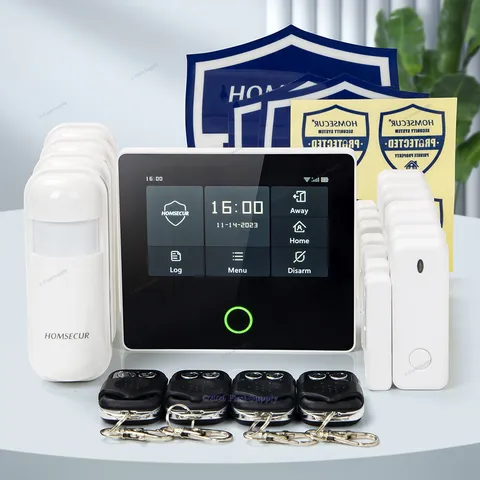 HOMSECUR Wireless WIFI 4G SMS Autodial Home Security 4.3" Alarm System