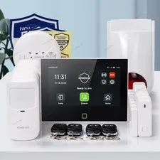 HOMSECUR Wireless WIFI 4G GSM Home Security 7" Alarm System+Pet-Immune/Friendly
