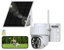4G LTE Cellular Security Camera, Wireless Solar Powered No WiFi Needed Outdoor C