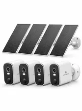 SYMYNELEC 2K Solar Security Cameras Wireless Cam 4Packs, 2.4GHz Only