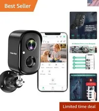 Security Cameras Wireless Outdoor, 2K Indoor Cameras for Home Security Batter...