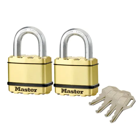 Master Lock 50mm Excell Padlock - 2 Pack