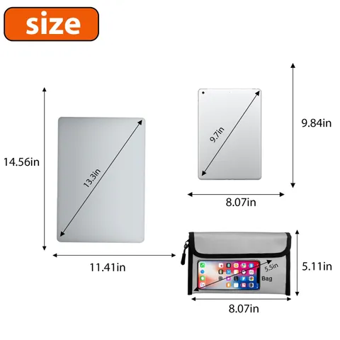 3 Pcs Fireproof Waterproof Money Important Document Bag2000℉,Fire Proof Bag f...