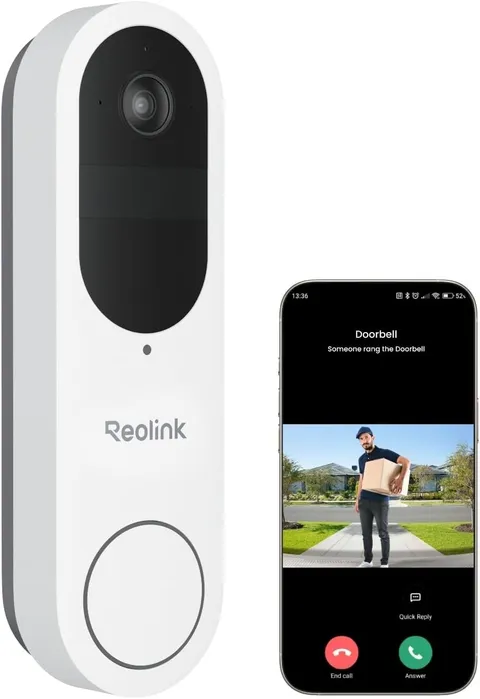 REOLINK Battery Video Doorbell 2K Wireless Camera White Version Outdoor | No Sub