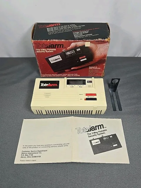Vtg Nerico Totalarm 3-Way Portable Security System Ivory DM 102/101-C