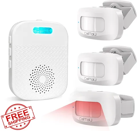 CallToU Bed Alarm Pager Motion Sensor White 3+1