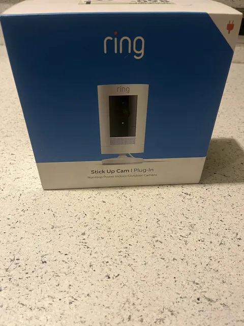 Ring Stick Up Cam Plug-In Wired Indoor Outdoor Security Camera New Sealed