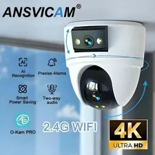 4K 10MP Outdoor Dual Lens 360° PTZ WiFi Camera Human Detection IR Night Vision