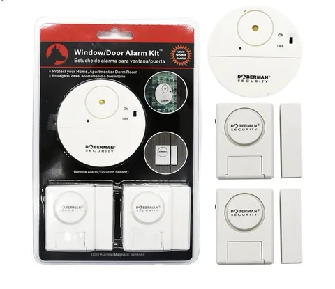 Doberman Security SE-0137 Window/Door Alarm Magnetic & Vibration Sensor 95dB