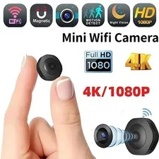 DIXSG Mini WiFi Camera 4K HD Night Vision Wireless Security Camcorder