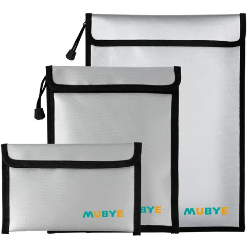 Fireproof Waterproof Document Bag, 3 Pack Safe Money Bags
