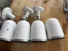 4x LOREX 4K Ultra HD Smart Deterrence IP Cameras (E892AB-Z) NOT WORKING Cut Cord