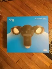 Ring Floodlight Cam Plus Outdoor Wired 1080p FHD Surveillance Camera Black 🚨