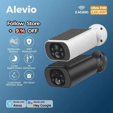 Alevio 2.5K Solar Security Camera Wireless Outdoor WiFi Smart Color Night Vision