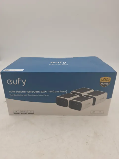 eufy SoloCam S220 2K Solar Powered Wireless Outdoor Security Camera - 4 Pack