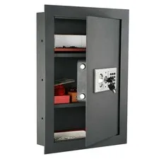 Flat Electronic Large Wall Safe Jewelry Money Security 2 Override Keys Paragon